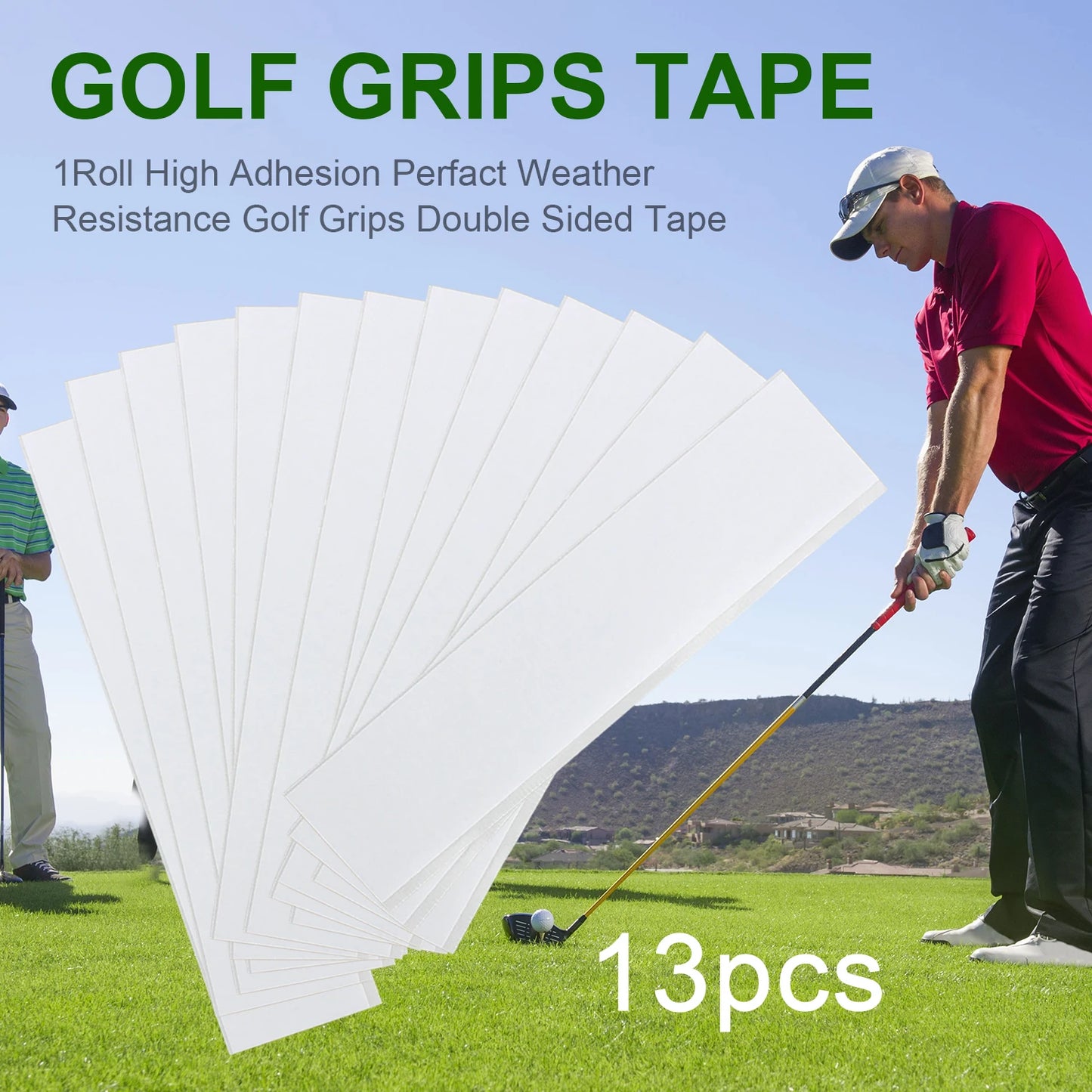 13pcs Double-Sided Golf Club Grip Tape Replacement